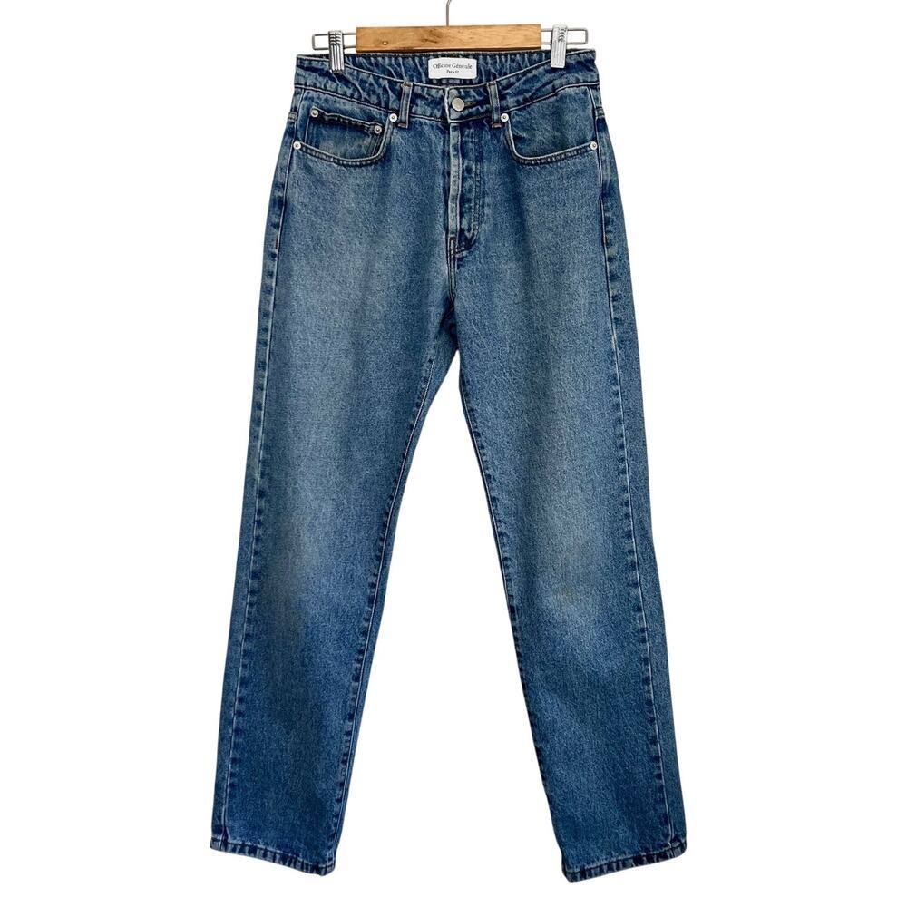 Officine Generale Tyler Jeans Men 29 Mid Blue Denim Made in Portugal 100% Cotton